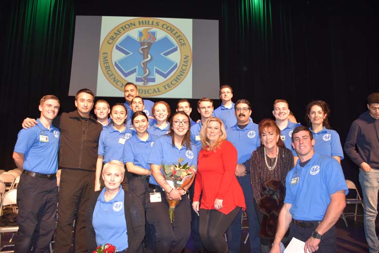 People enjoying the EMT Graduation