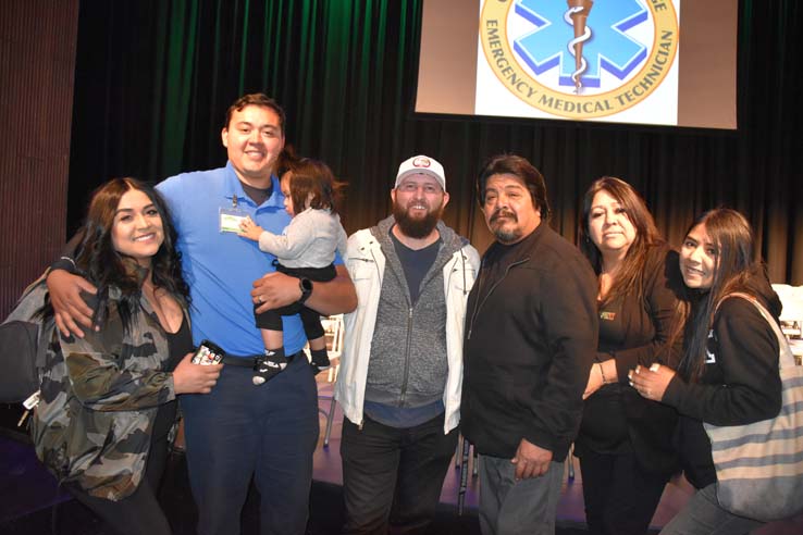 People enjoying the EMT Graduation