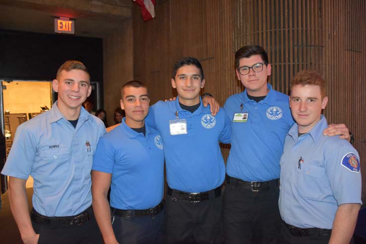 People enjoying the EMT Graduation