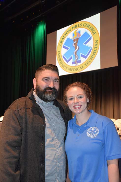 People enjoying the EMT Graduation