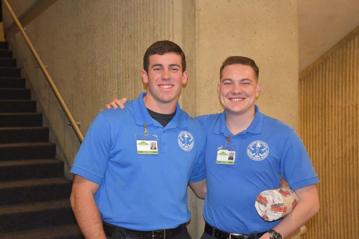 People enjoying the EMT Graduation