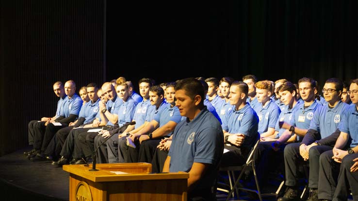 People enjoying the EMT Graduation