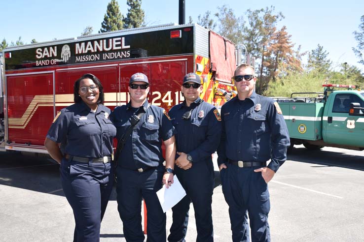 People enjoying the Fire/EMS Job Fair