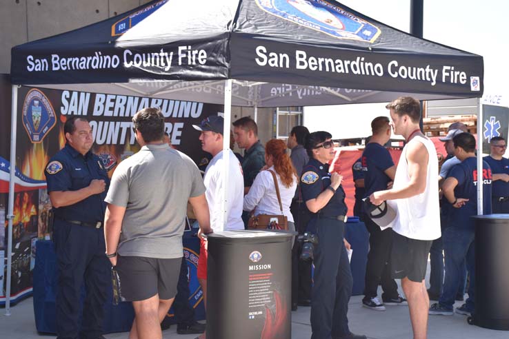 People enjoying the Fire/EMS Job Fair