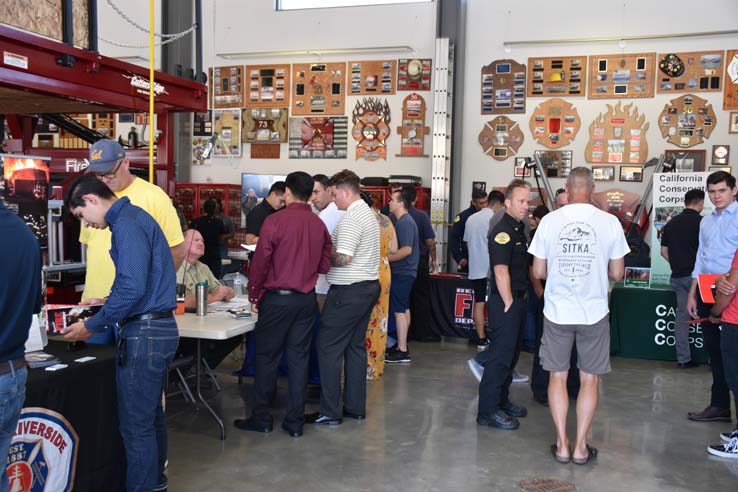 People enjoying the Fire/EMS Job Fair