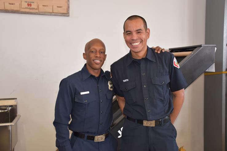 People enjoying the Fire/EMS Job Fair