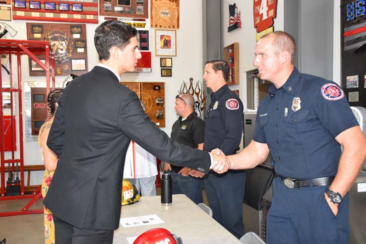 People enjoying the Fire/EMS Job Fair