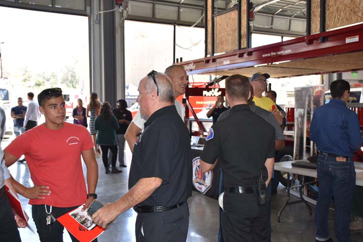 People enjoying the Fire/EMS Job Fair