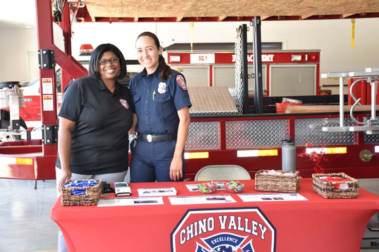 People enjoying the Fire/EMS Job Fair