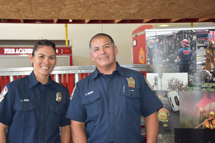 People enjoying the Fire/EMS Job Fair