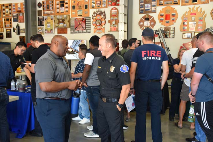 People enjoying the Fire/EMS Job Fair