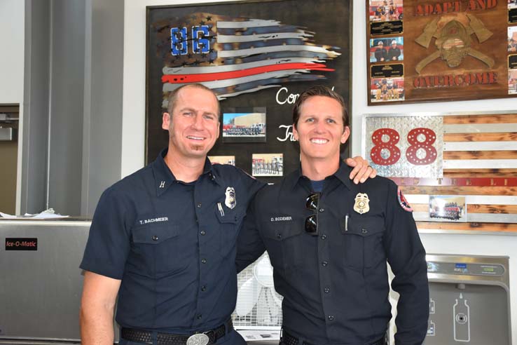 People enjoying the Fire/EMS Job Fair