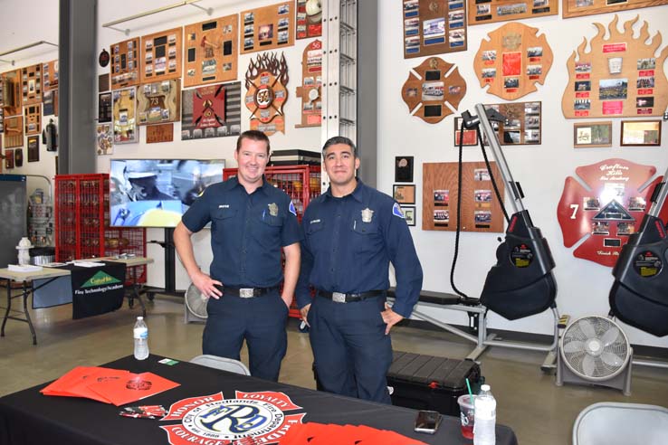 People enjoying the Fire/EMS Job Fair