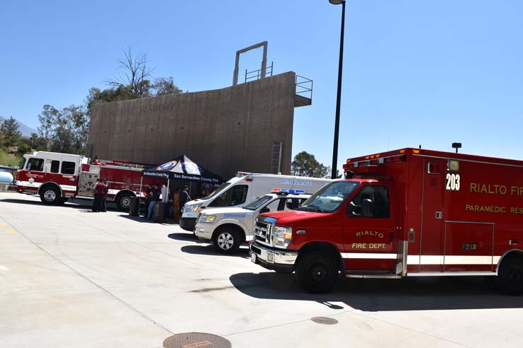 People enjoying the Fire/EMS Job Fair