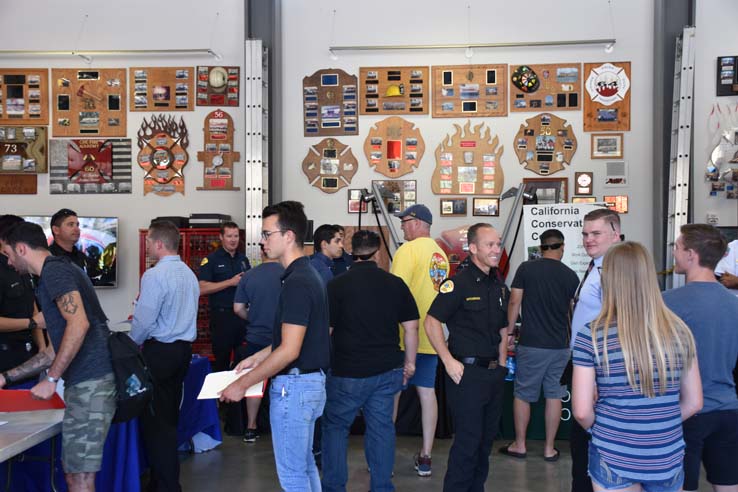 People enjoying the Fire/EMS Job Fair