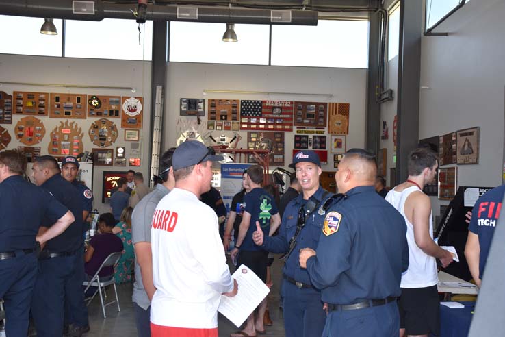 People enjoying the Fire/EMS Job Fair