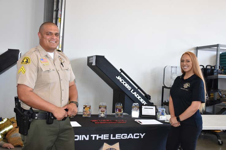 People enjoying the Fire/EMS Job Fair