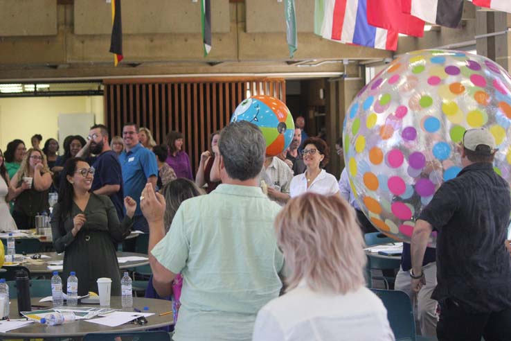 People enjoying In-Service Day