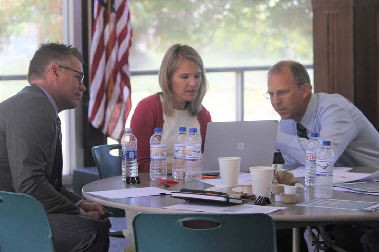 People enjoying In-Service Day