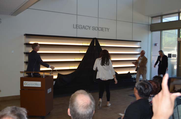 People at the Legacy Wall unveiling