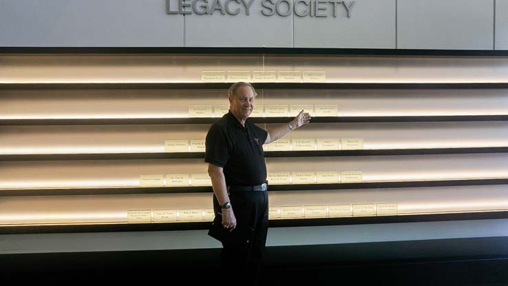 People at the Legacy Wall unveiling