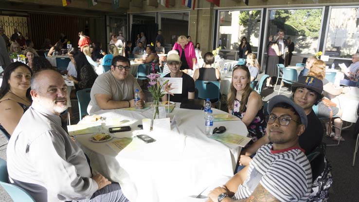 People enjoying the Scholarship Donor/Recipient Reception