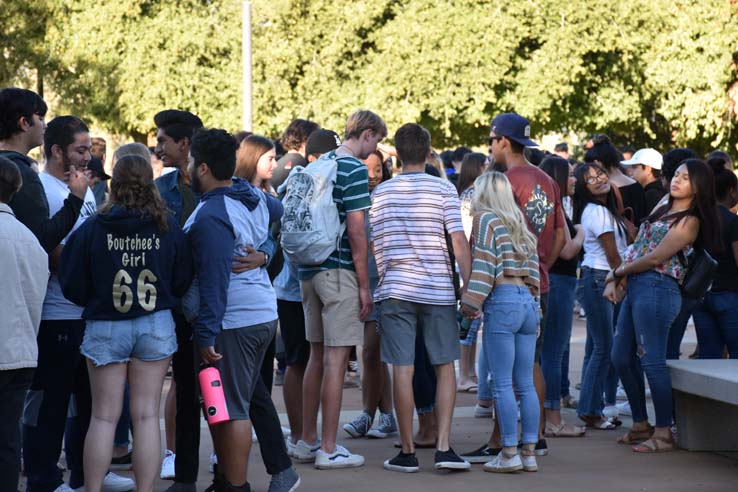 Students enjoying Senior Day