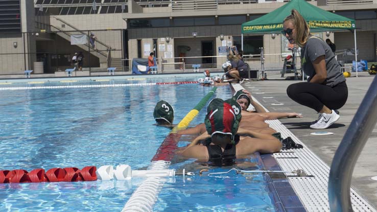 Women's water polo inaugural match