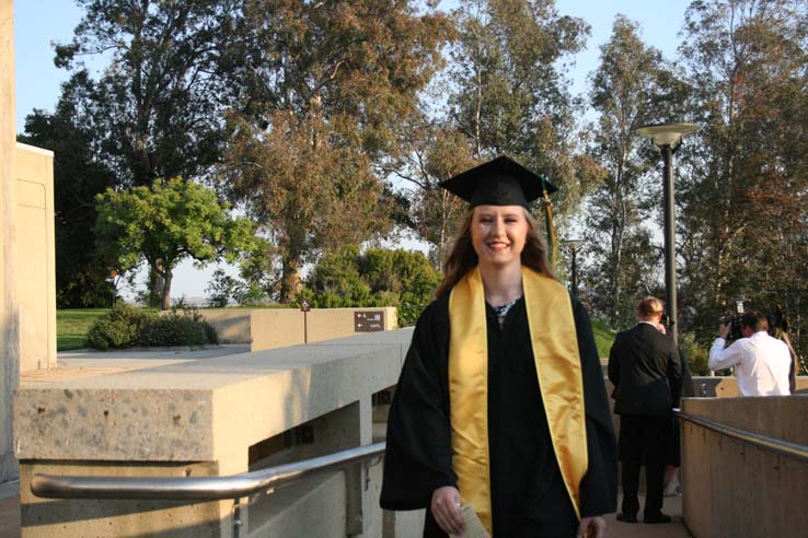 Students preparing to walk at Commencement