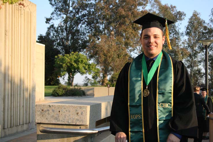 Students preparing to walk at Commencement