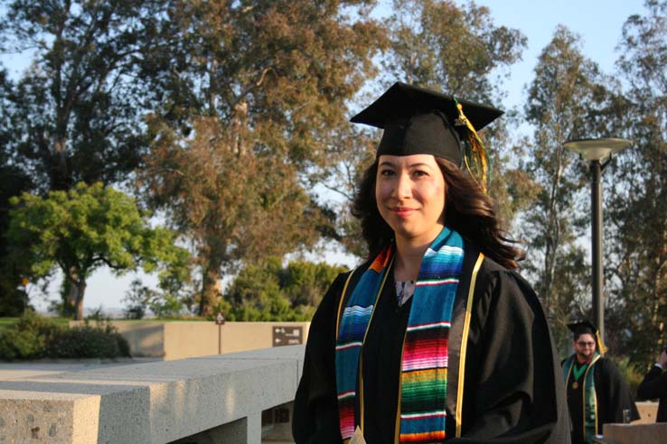 Students preparing to walk at Commencement