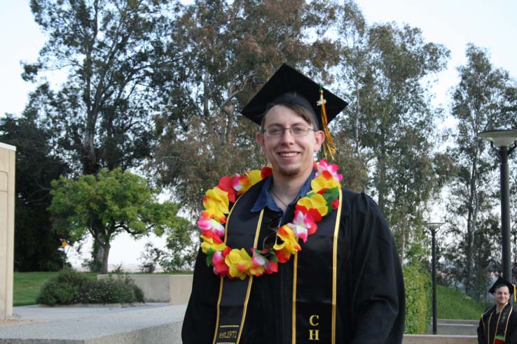 Students preparing to walk at Commencement