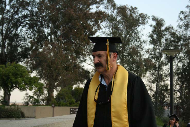 Students preparing to walk at Commencement