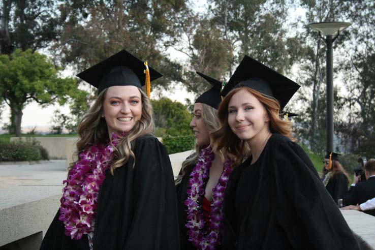 Students preparing to walk at Commencement