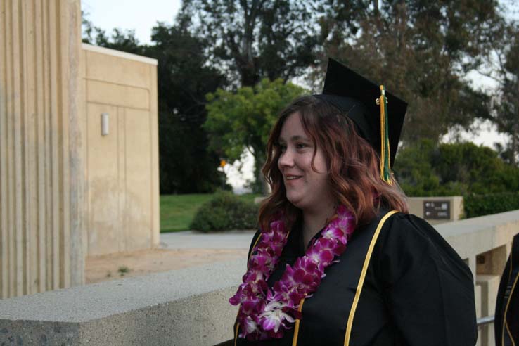 Students preparing to walk at Commencement