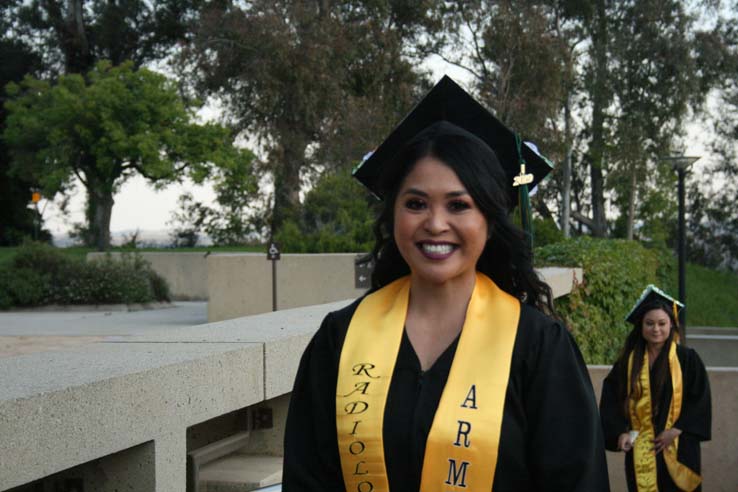 Students preparing to walk at Commencement