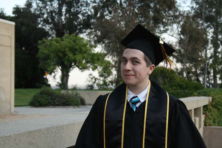 Students preparing to walk at Commencement