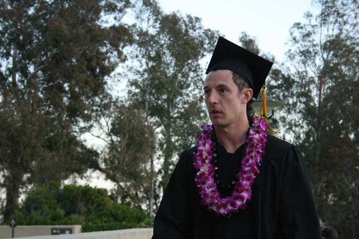 Students preparing to walk at Commencement