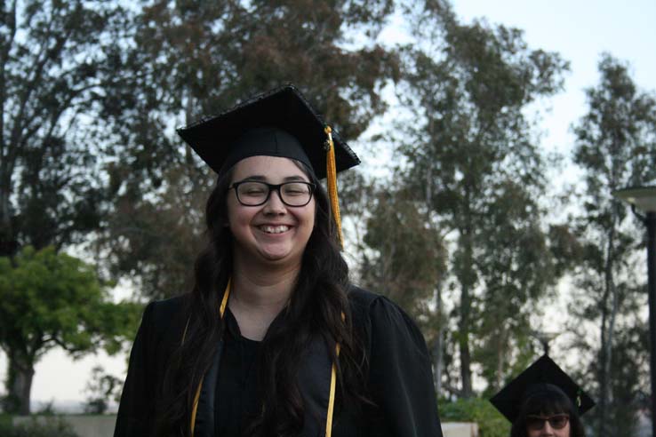 Students preparing to walk at Commencement