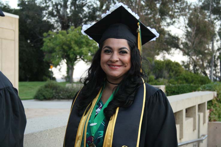 Students preparing to walk at Commencement