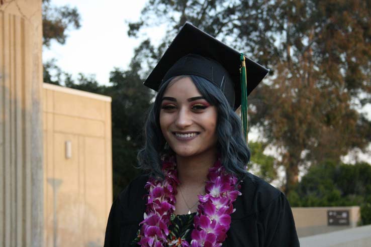 Students preparing to walk at Commencement