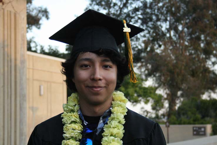 Students preparing to walk at Commencement