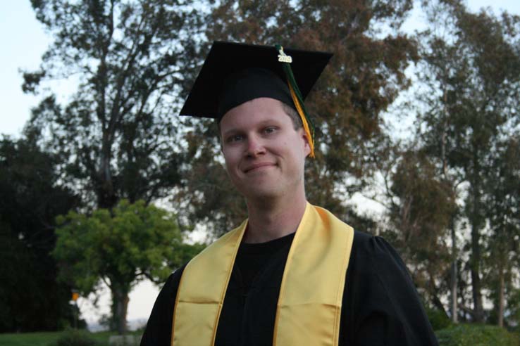 Students preparing to walk at Commencement