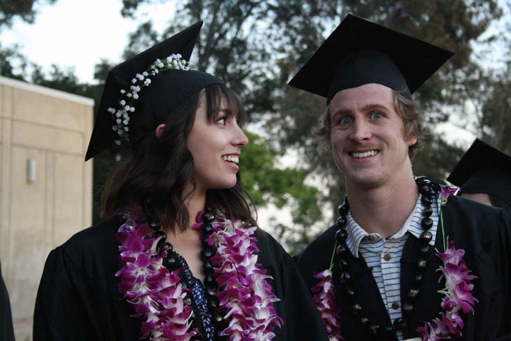 Students preparing to walk at Commencement