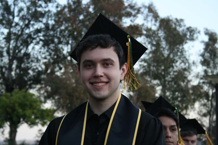 Students preparing to walk at Commencement