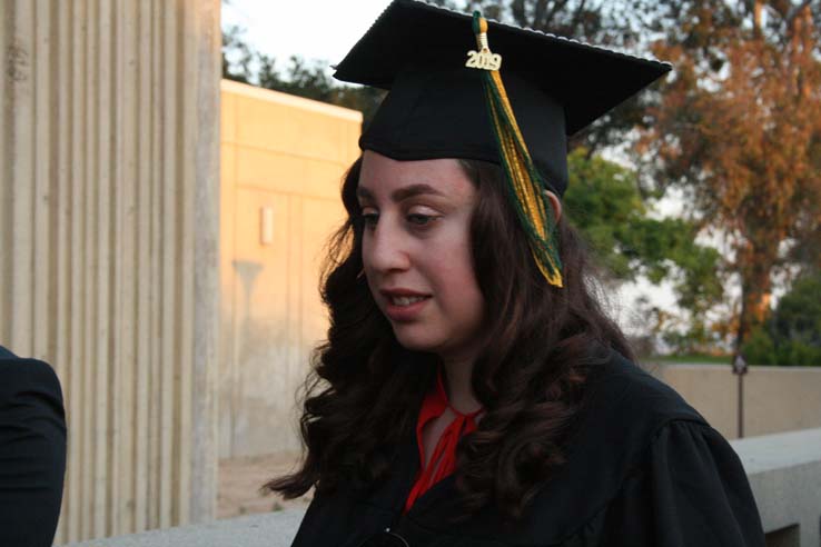 Students preparing to walk at Commencement