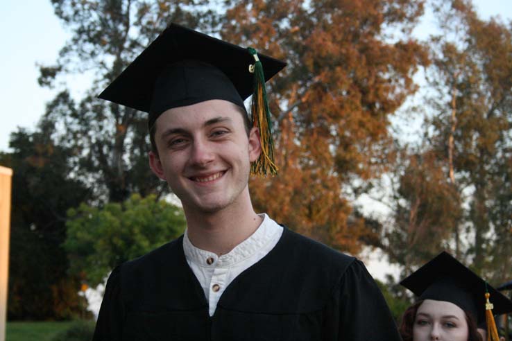 Students preparing to walk at Commencement