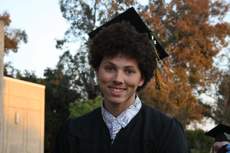 Students preparing to walk at Commencement