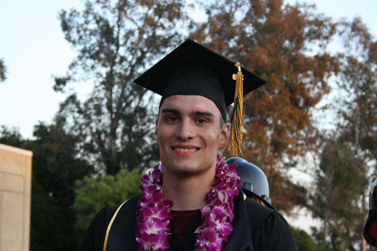 Students preparing to walk at Commencement