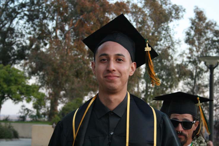 Students preparing to walk at Commencement